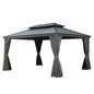 12' x 16' Hardtop Gazebo with Dual-Layer Roof
