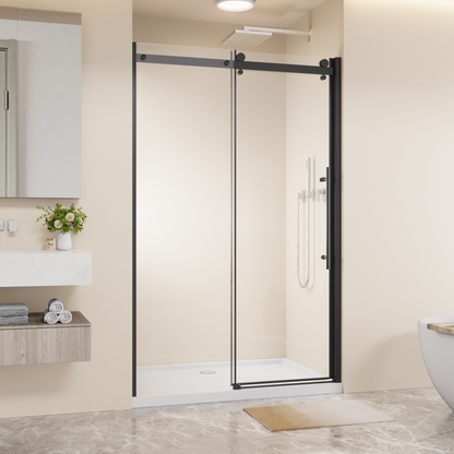 48 in W x 72 in H Frameless Sliding Shower Door