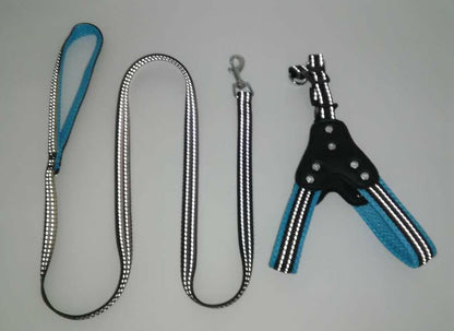 Comfortable Mesh Fabric Shiny Rhinestone Pet Hand Holding Rope Reflective Dog Breast Strap Vest Style