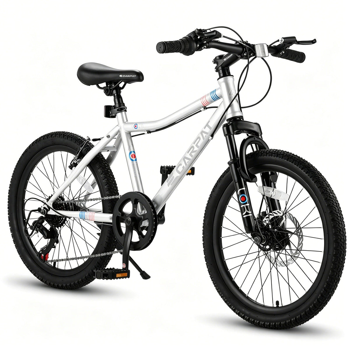 20 Inch Kids Mountain Bike, 7-Speed with Front Suspension