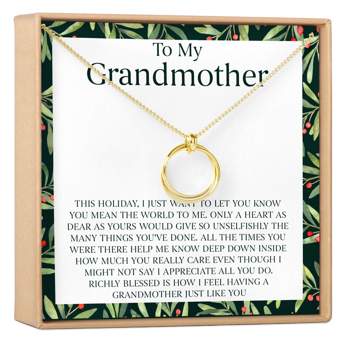 Christmas Gift for Grandmother Necklace, Multiple Styles