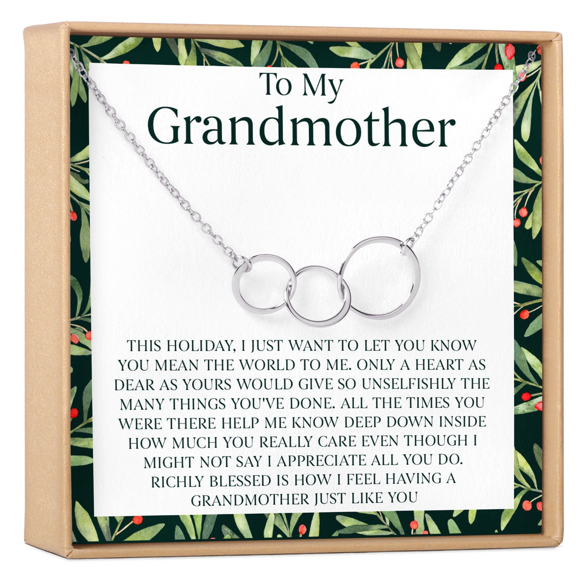 Christmas Gift for Grandmother Necklace, Multiple Styles