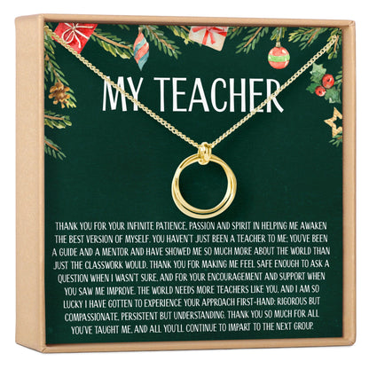Christmas Gift for Teacher Necklace, Multiple Styles
