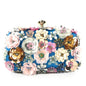 Colorful floral clutch purse evening bag for women