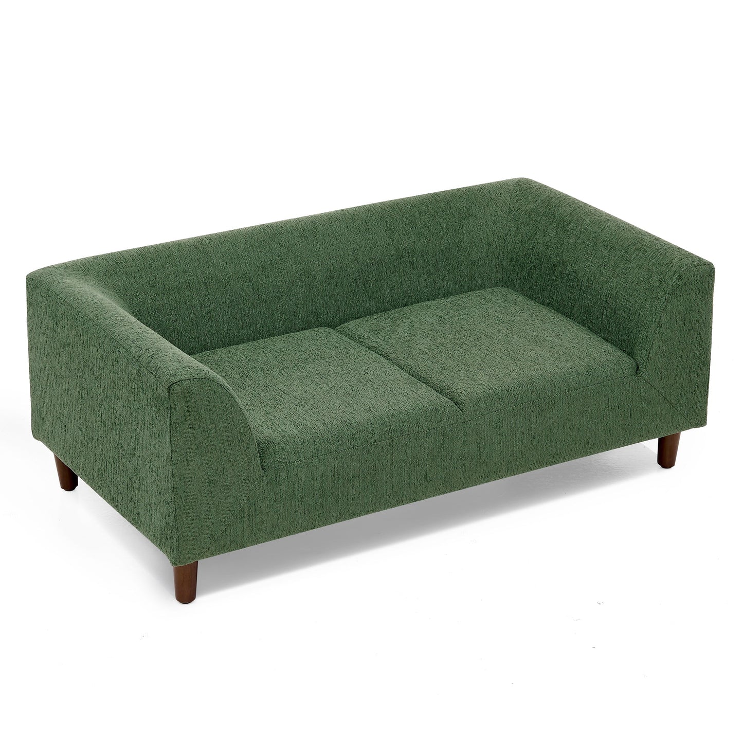 Pet Sofa with Backrest and Armrests - Modern Olive