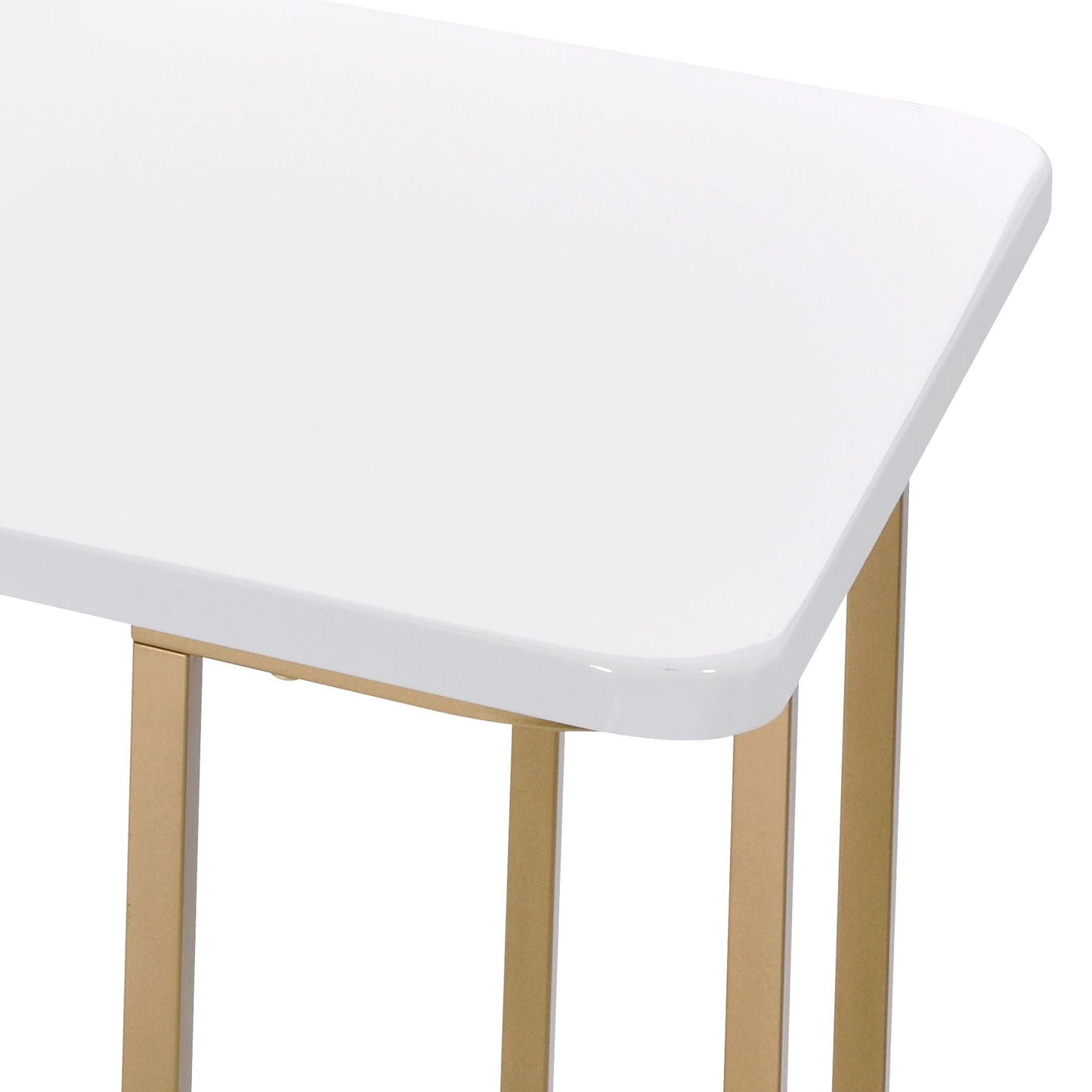 Estie - Writing Desk - White / Gold