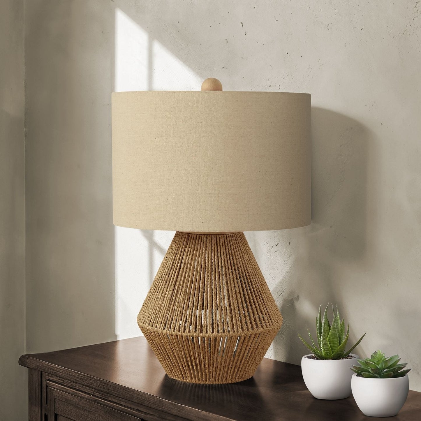 Lighting, Table Lamp, Rope, Resin, Transitional - Brown
