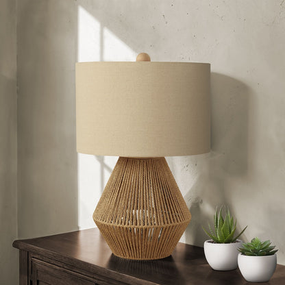 Lighting, Table Lamp, Rope, Resin, Transitional - Brown
