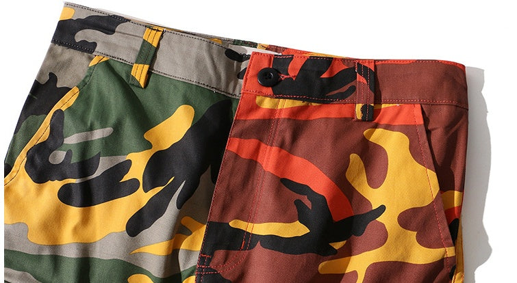 Pure Cotton Camouflage Overalls Men's Casual Pants