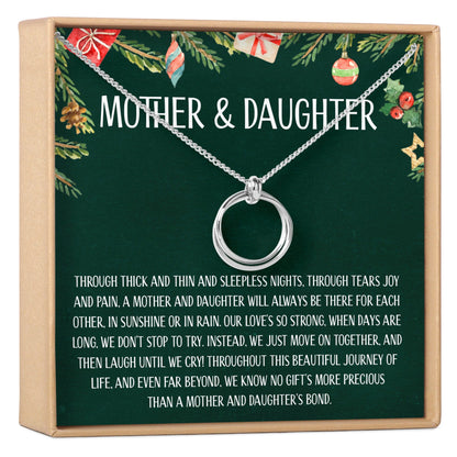 Mother & Daughter Christmas Necklace, Multiple Styles
