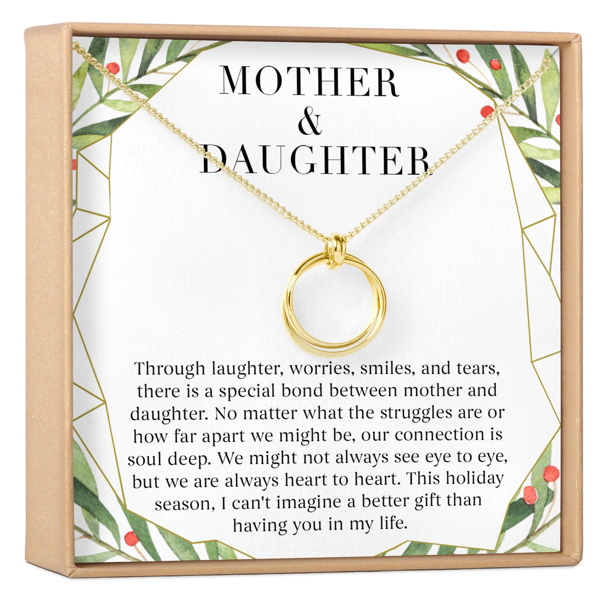 Mother & Daughter Christmas Necklace, Multiple Styles