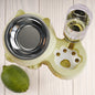 Double Bowl Ceramic Pet Automatic Dog Water Bowl Stainless Steel Cat Bowl