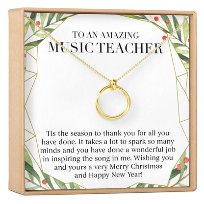 Christmas Gift for Music Teacher Necklace, Multiple Styles