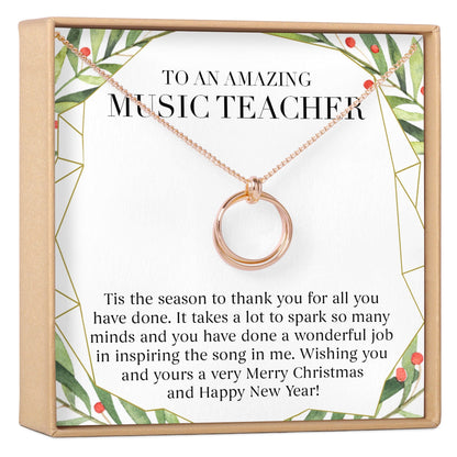 Christmas Gift for Music Teacher Necklace, Multiple Styles