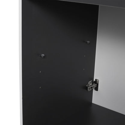 Contemporary Freestanding Bathroom Vanity With Resin Sink & Soft-Close Cabinet Doors