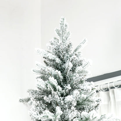 HOMCOM 9 Foot Pine Snow Flocked Artificial Christmas Tree