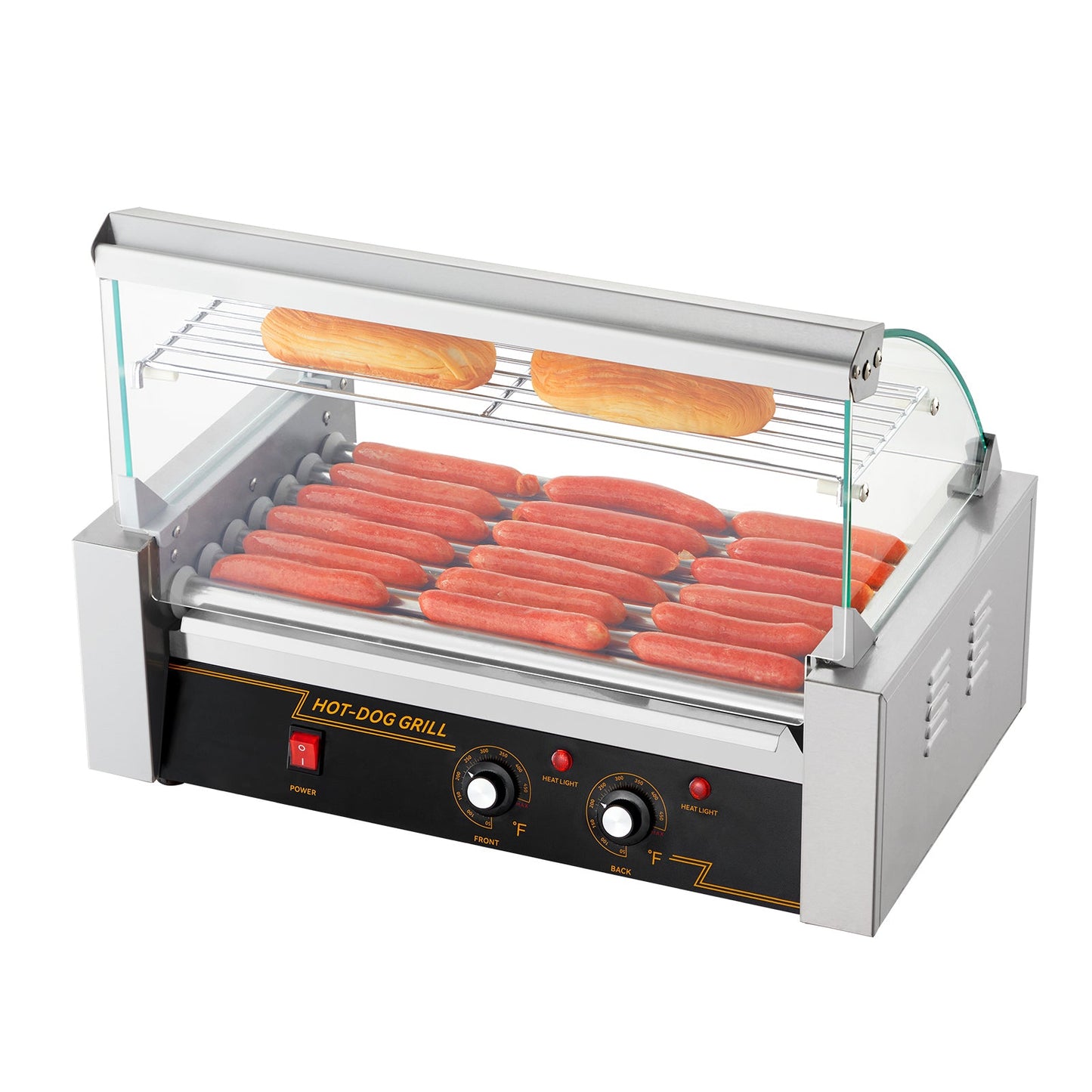 Hot Dog Roller with 7 Rollers and 18 Hot Dogs Capacity