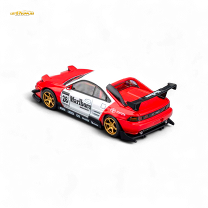 MicroTurbo Toyota MR2 Red & White Racing Livery 1:64