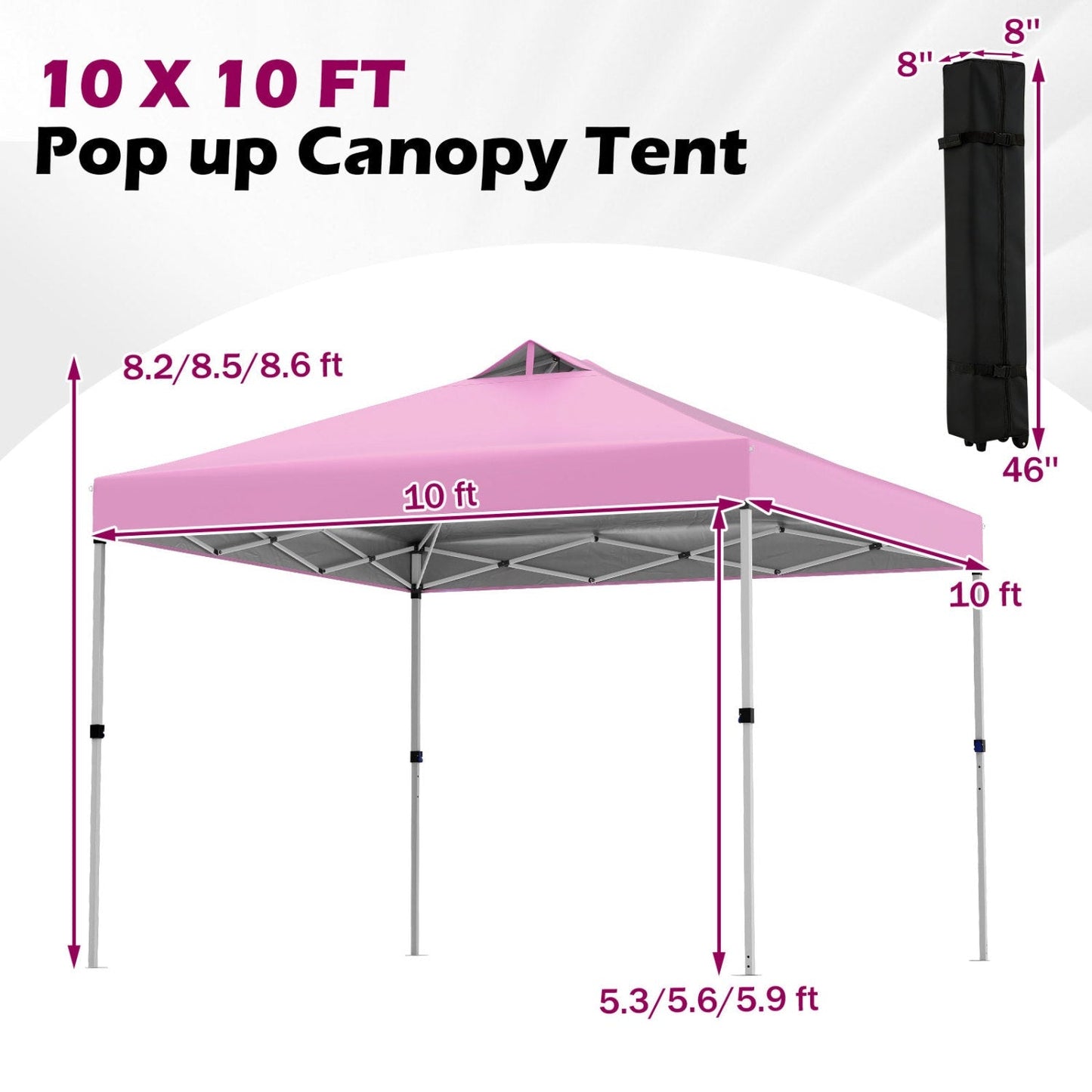 10 x 10 Feet Outdoor Commercial Pop up Canopy Tent