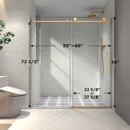 6076 Brushed Shower Door