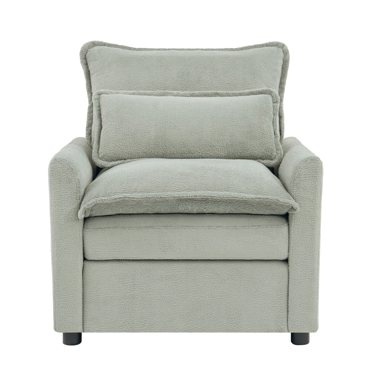 Modern Single Seat Accent Chair With Side Storage Pockets