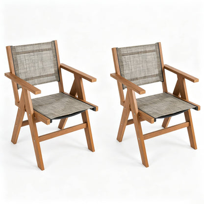 2 Piece HIPS Outdoor Dining Chair Perfect For Patio Meal Togethers & Garden Brunch Relaxation Moments