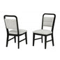 Dining Kitchen Side Chair With Curved Back Design (Set of 2) - Black / Gray