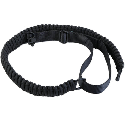 Tactical Paracord Sling Adjustable Paracord Strap Gun Belt Rifle Gun Sling w/ Dual Point 360 Degree Swivel Rotating Latches