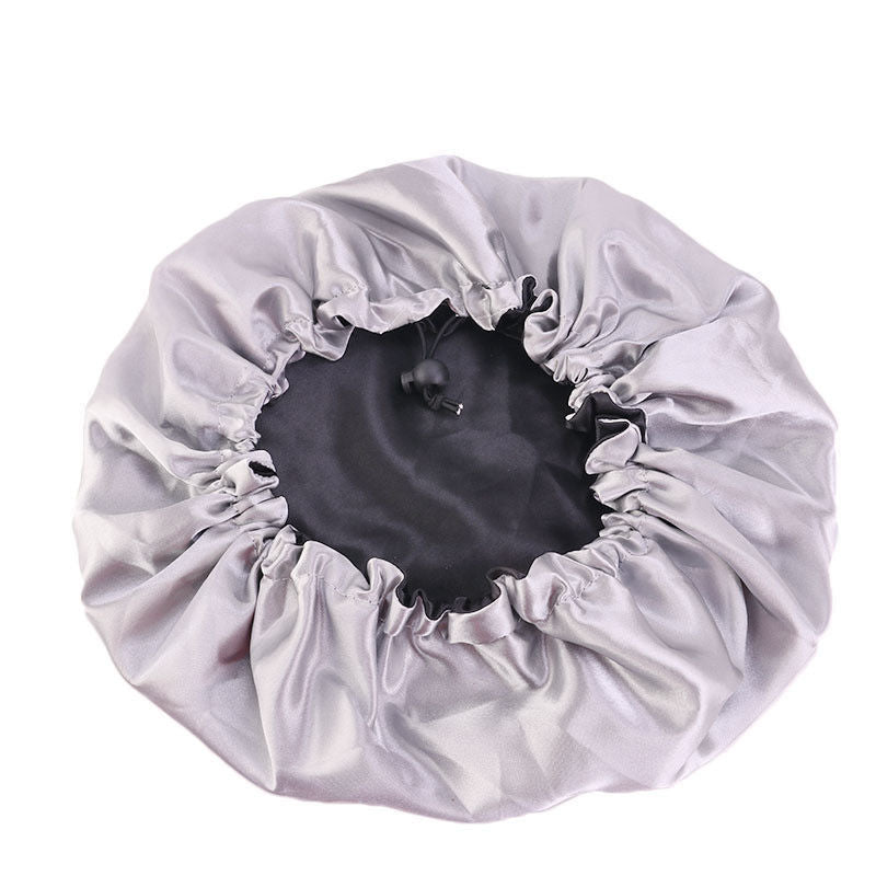 Double color lace night hat