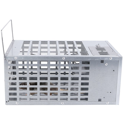 Humane Live Mouse Trap Reusable Metal Rat Rodent Cage Catch Release Continuous Capture Trap 2 Doors Indoor Outdoor Pet Children Safe