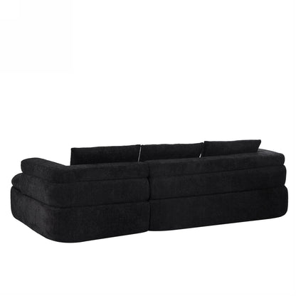 106" L-Shape Sectional Sofas (Black)