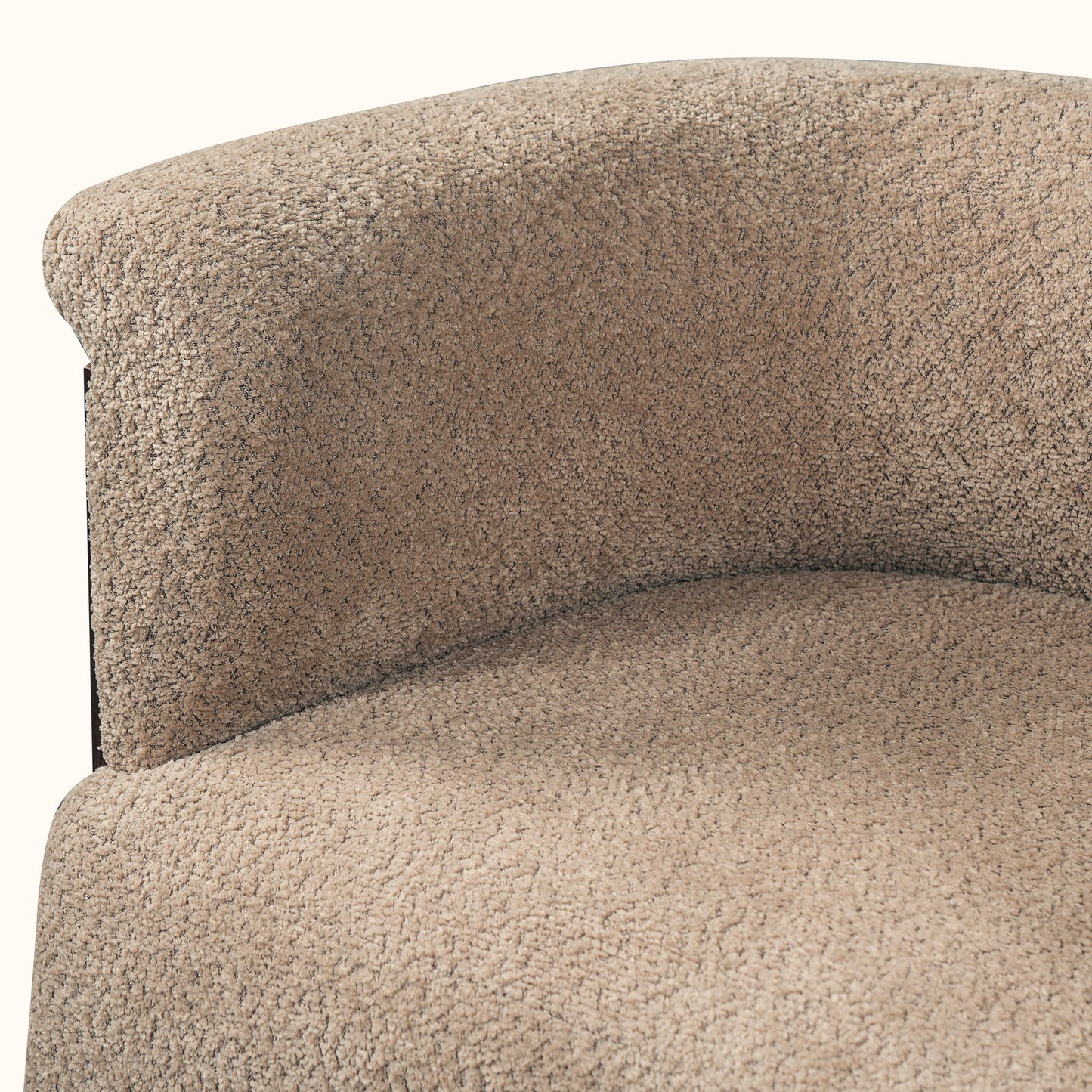 31.7" Mid-Century Curved Barrel Accent Chair
