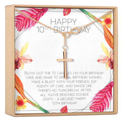10th Birthday Gift Necklace, Multiple Styles