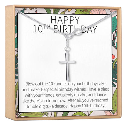10th Birthday Gift Necklace, Multiple Styles