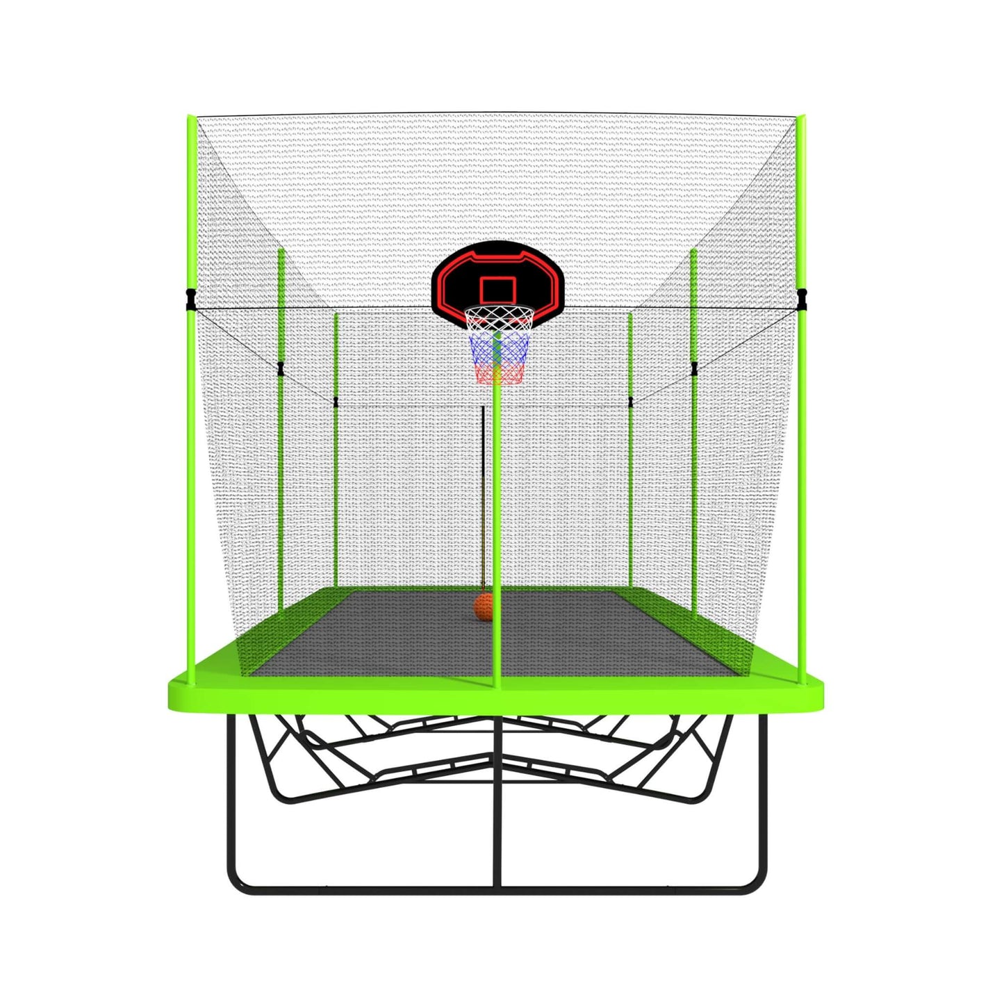 [10X17FT] Large Rectangular Trampoline With Basketball Hoop And Ladder (SAK17482)