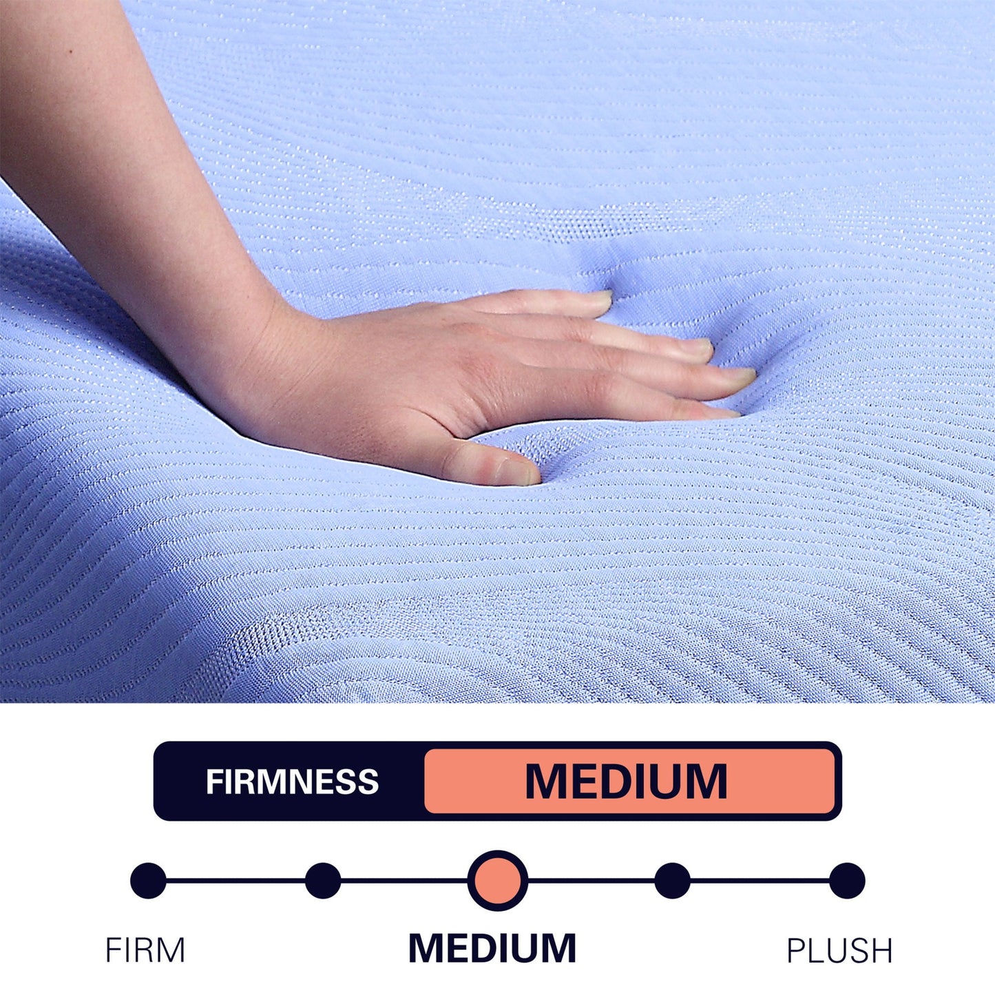 Refresh - 12" Flex Head Latex Foam Hybrid Mattress And Adjustable Base Bundle - Blue - King