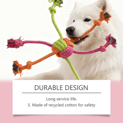 Chew Resistant Boredom Busting Daily Interactive Play Toy For Dogs A Knotted Rope Toy
