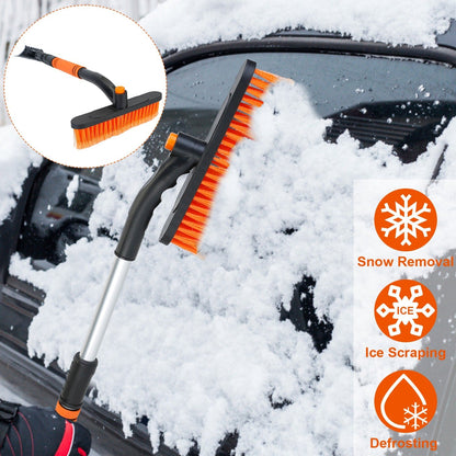 3 In 1 Windshield Ice Scraper Extendable Car Snow Removal Tool Telescoping Car Broom Snow Shovel Automobile Frost Removal