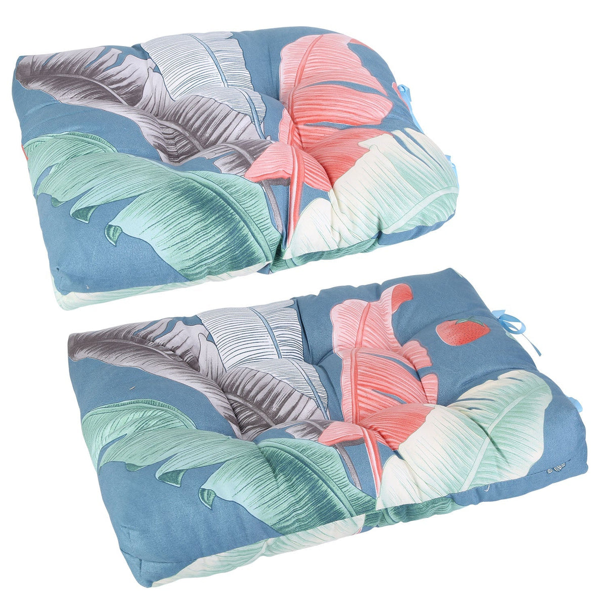 2Pcs Rocking Chair Cushion Upper And Lower Back And Seat Sets with Non-Slip Ties Polyester Fiber Filling Comfortable for Indoor Home Office Car