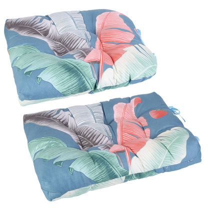 2Pcs Rocking Chair Cushion Upper And Lower Back And Seat Sets with Non-Slip Ties Polyester Fiber Filling Comfortable for Indoor Home Office Car
