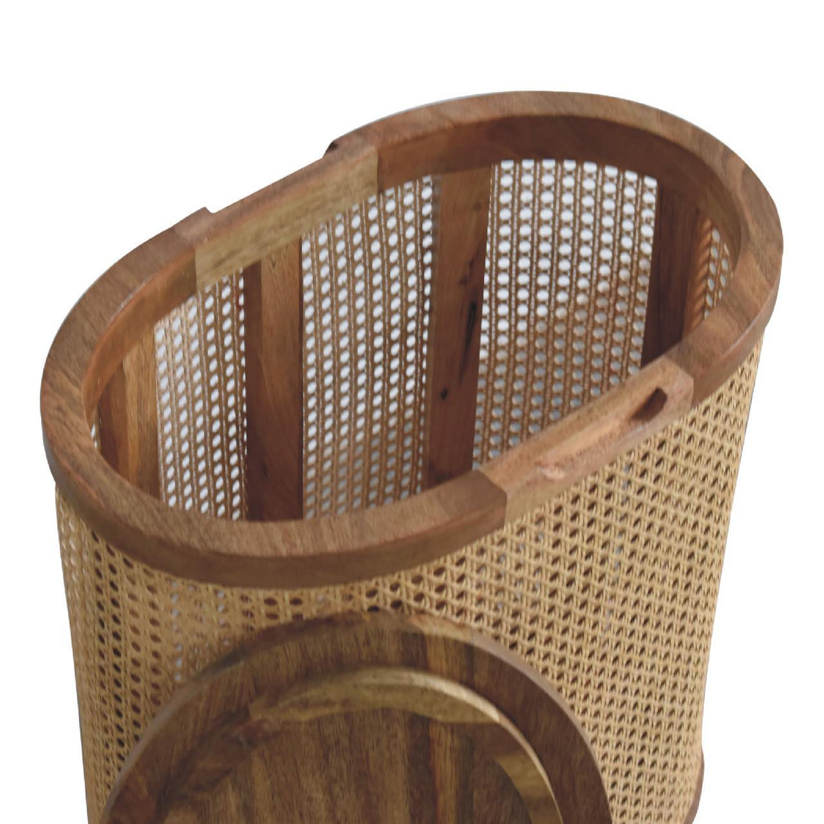Larissa - Lid Up, Storage Stool - Oak