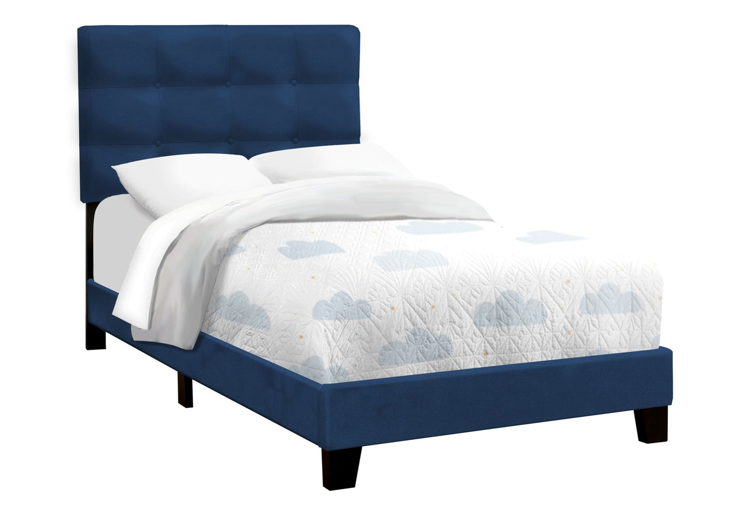 Transitional Upholstered Bed Frame