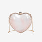 Transparent small bag heart shaped, women's summer acrylic chain shoulder bag, mini transparent crossbody bag