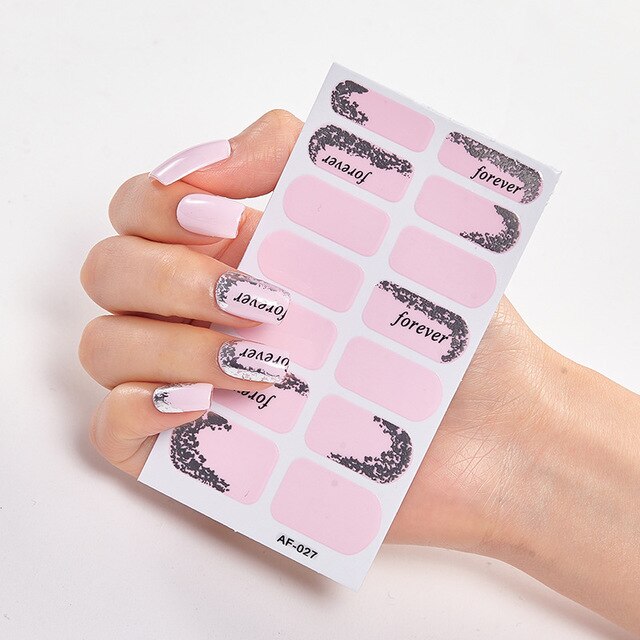 Solid Colors And Creative Nail Art Creative Women Salon Nail Decoration Fashion Nail Polish Nails Sticker Designer Nail Strips