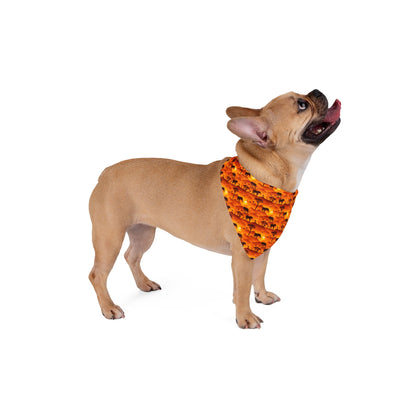Savanna Sunset Tapestry: Elephants and Acacias in Endless Horizon - Pet Bandana Pet Zen