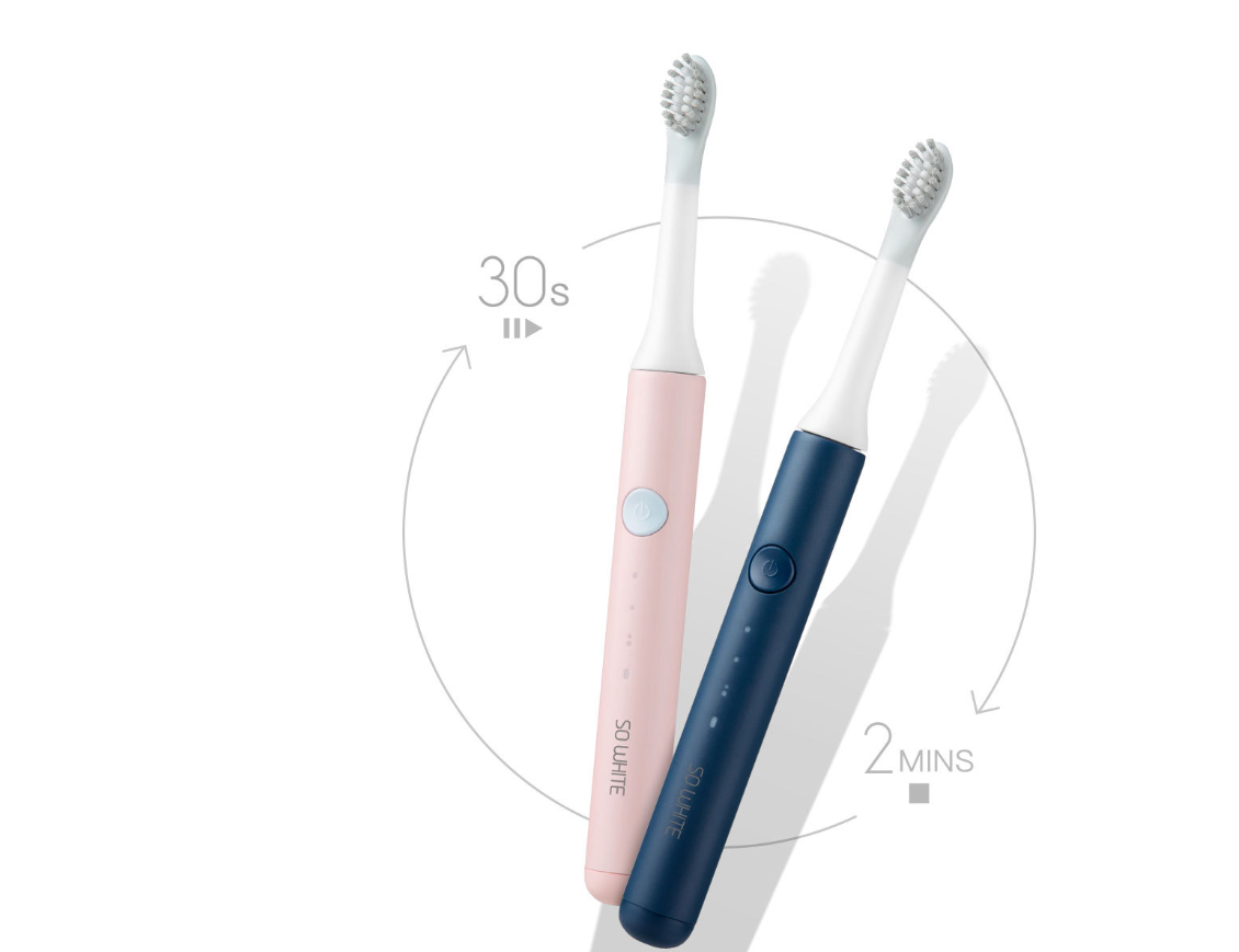 SO WHITE Pinjing EX3 Pink | Rechargeable Sonic Electric Toothbrush – Ultra-Light with 3 Cleaning Modes