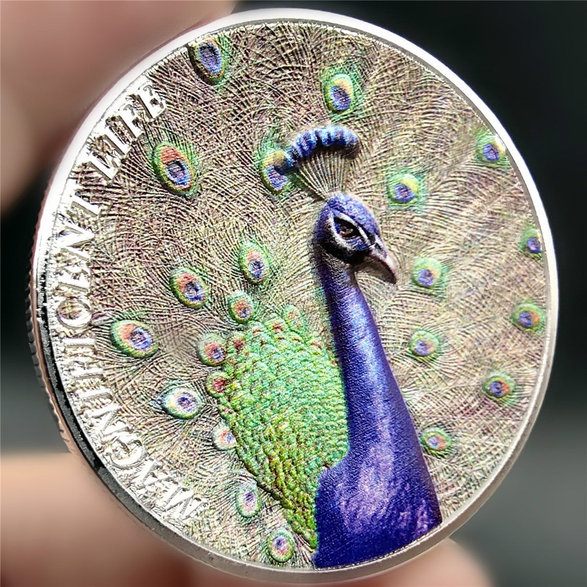 Peacock High-Relief Commemorative Coin – Unique Collectible for Coin Enthusiasts