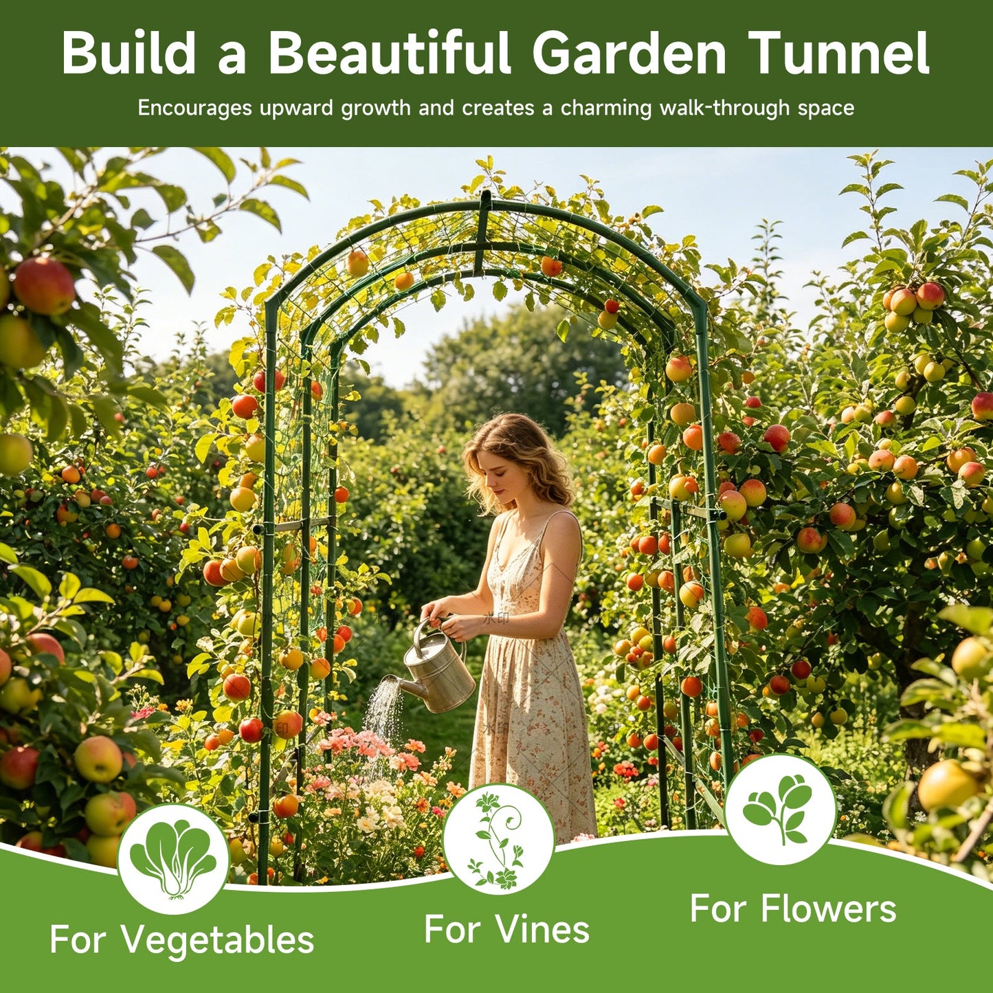 Heavy Duty 20mm Large Diameter Metal Cucumber & Loofah Trellis