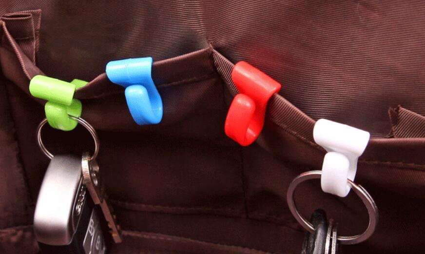 Colorful mini built-in bag clip organizer