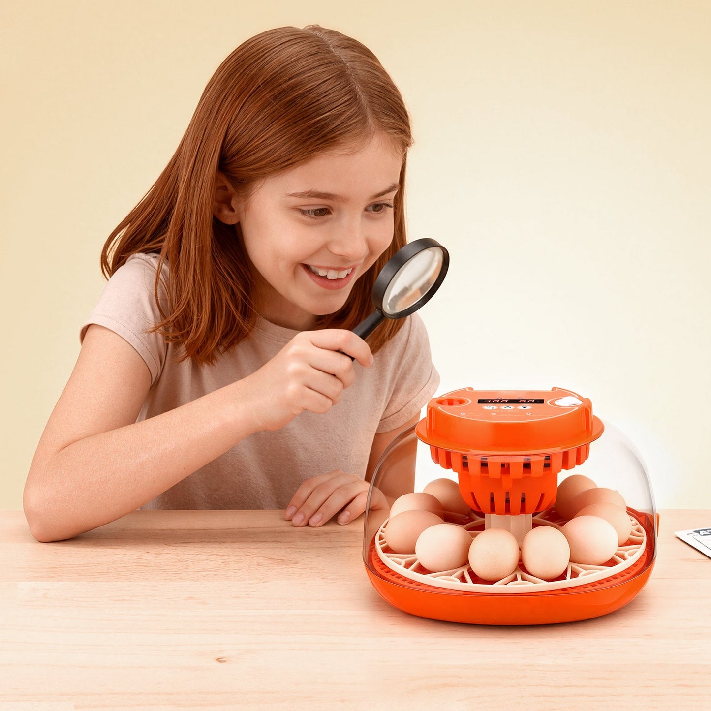 12 Egg Incubator with Automatic Egg Turner and LED Candler